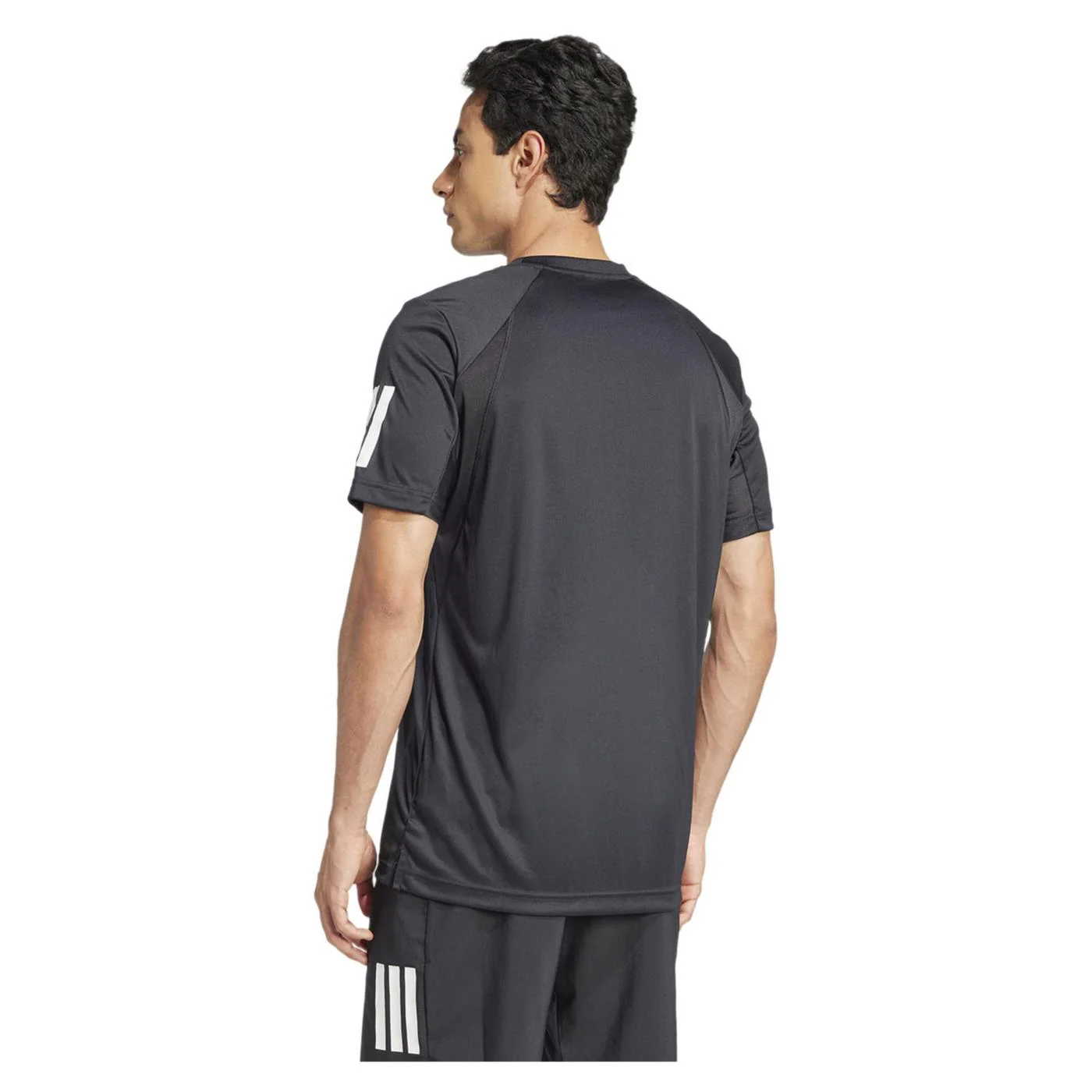 ADIDAS CLUB 3STRIPES TEE BLACK - Image 2
