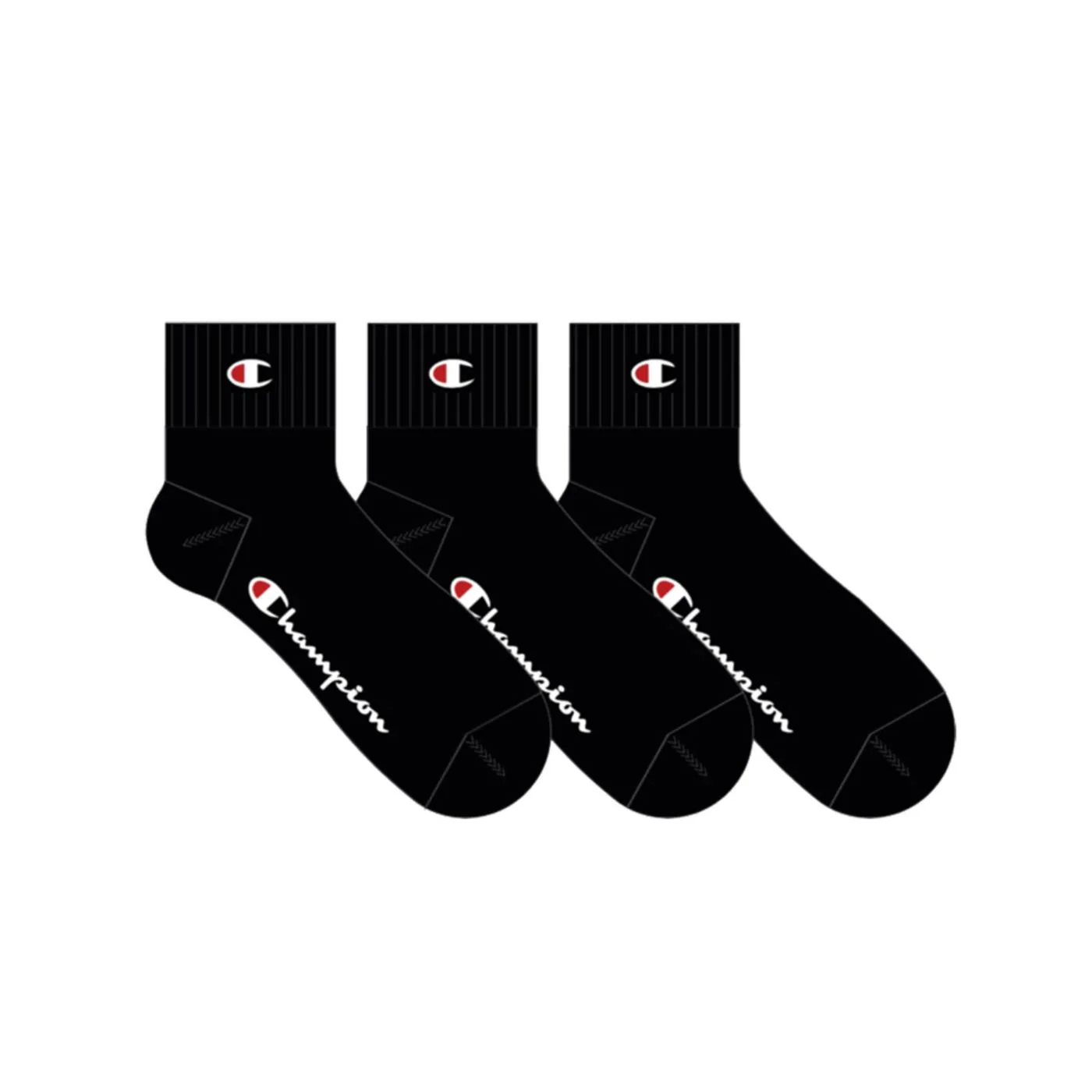 CHAMPION 3PK QUARTER SOCKS
