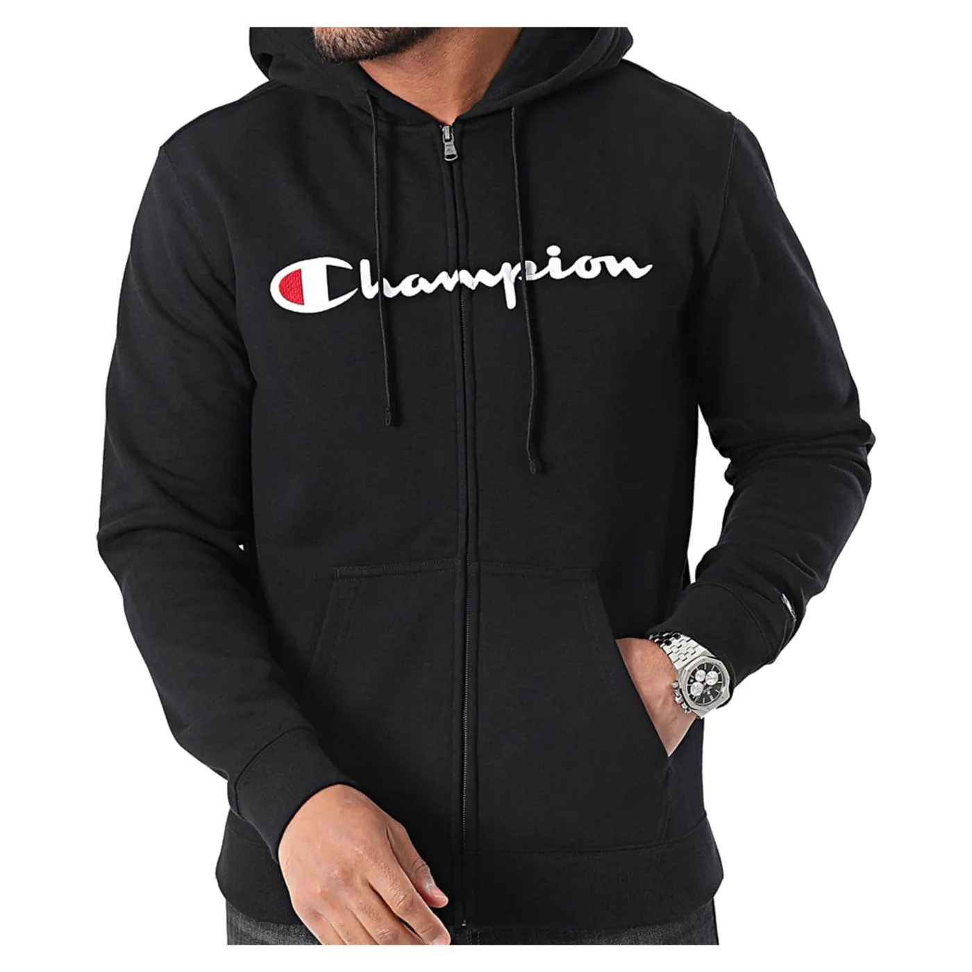 CHAMPION HOODED FZ SWEATSHIRT - Image 2