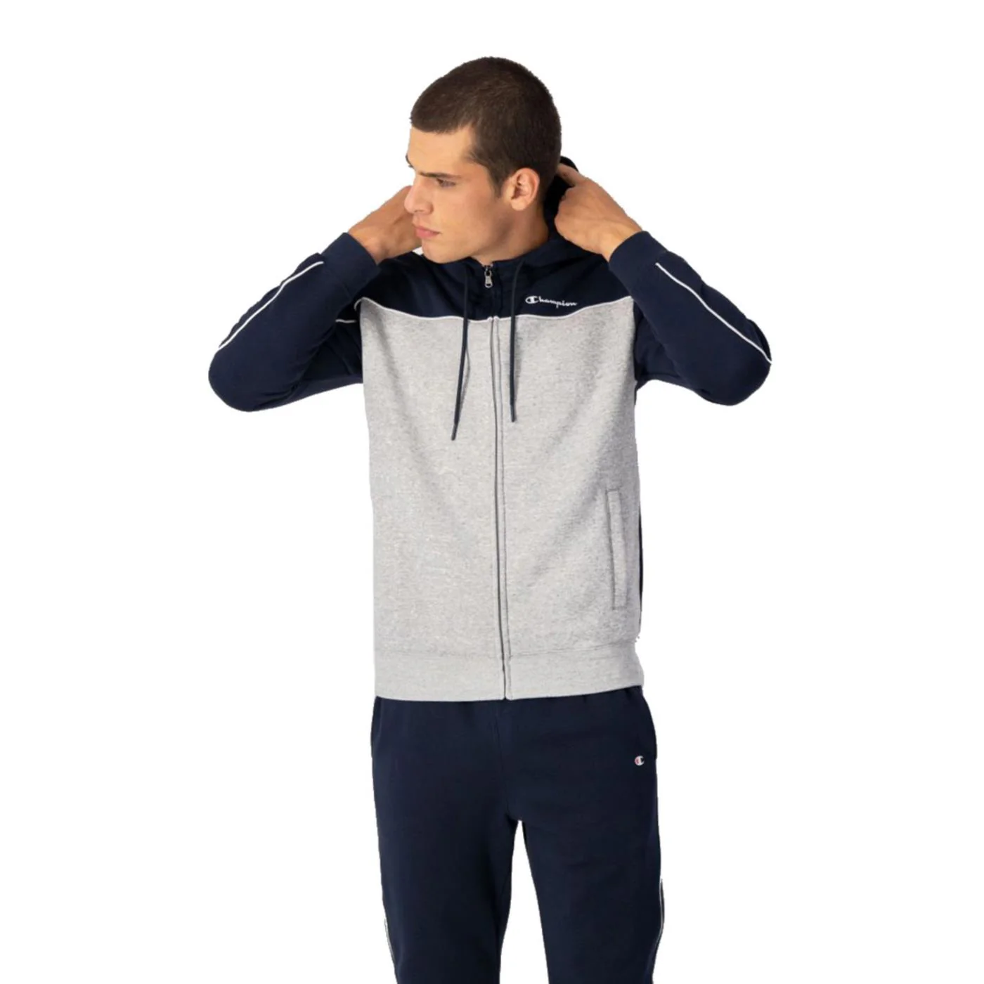 CHAMPION HOODED FZ SWEATSHIRT