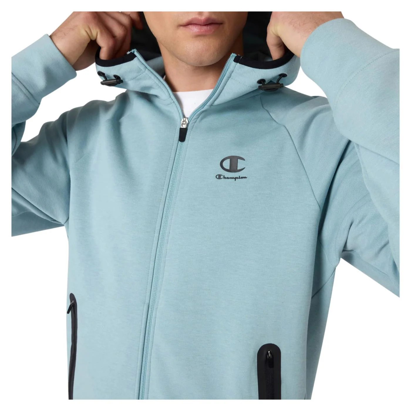 CHAMPION M HOODED FZ SWEATSHIRT - Image 3