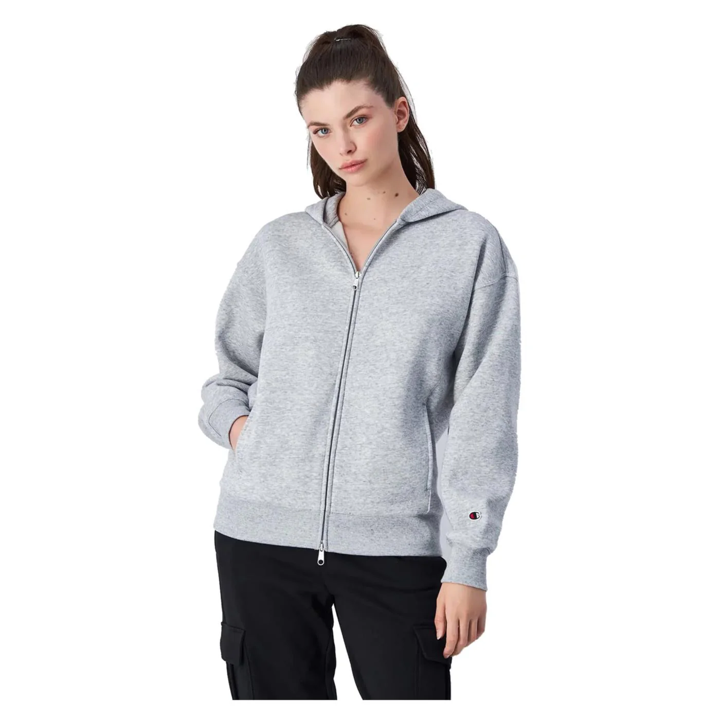 CHAMPION W HOODED FZ SWEATSHIRT - Image 2