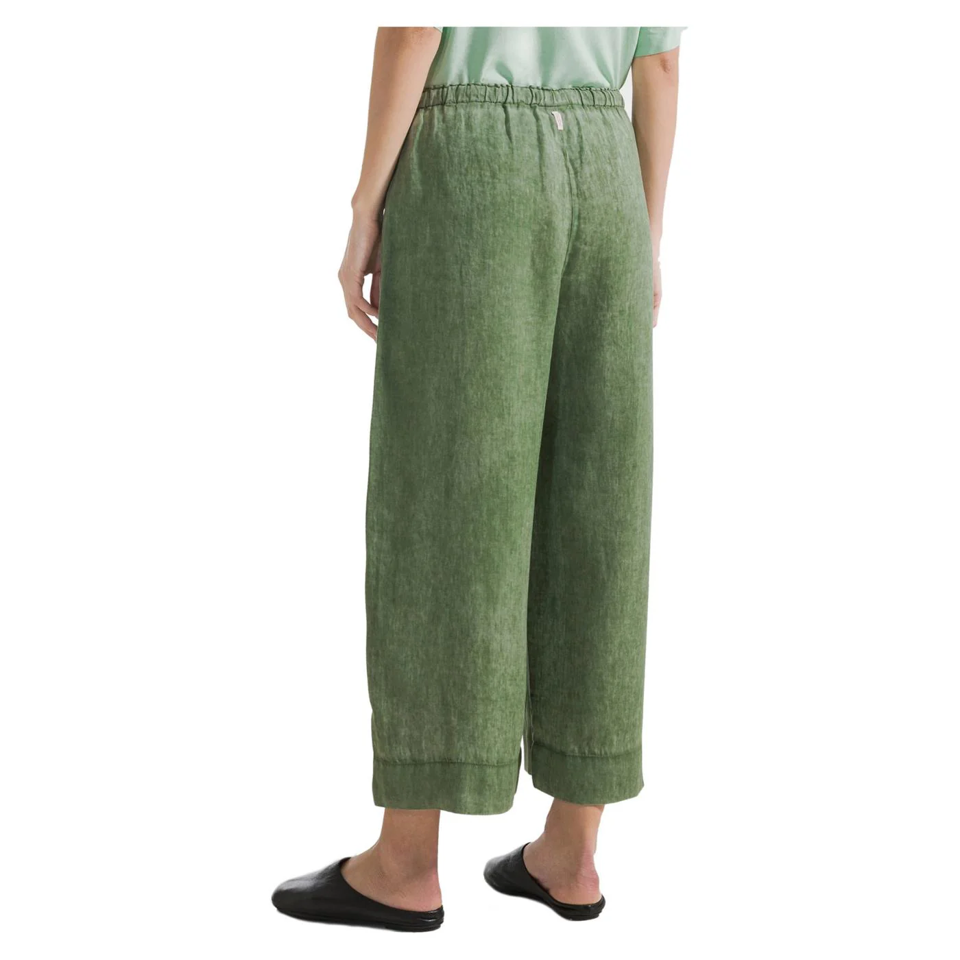 DEHA PANTALONE CROPPED IN LINO - Image 3