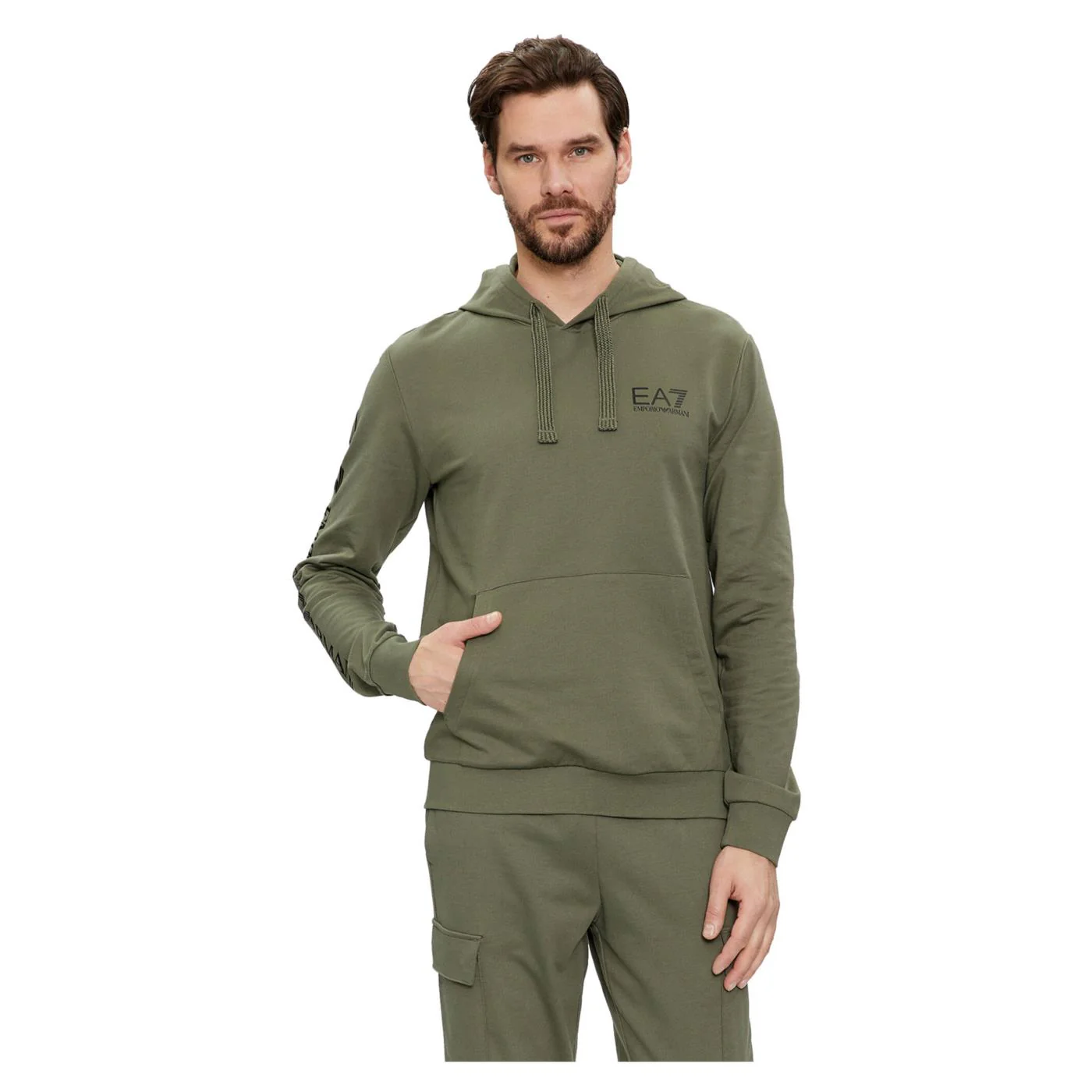 EMPORIO ARMANI 7 EA7 TRAIN LOGO SERIES HOODIE