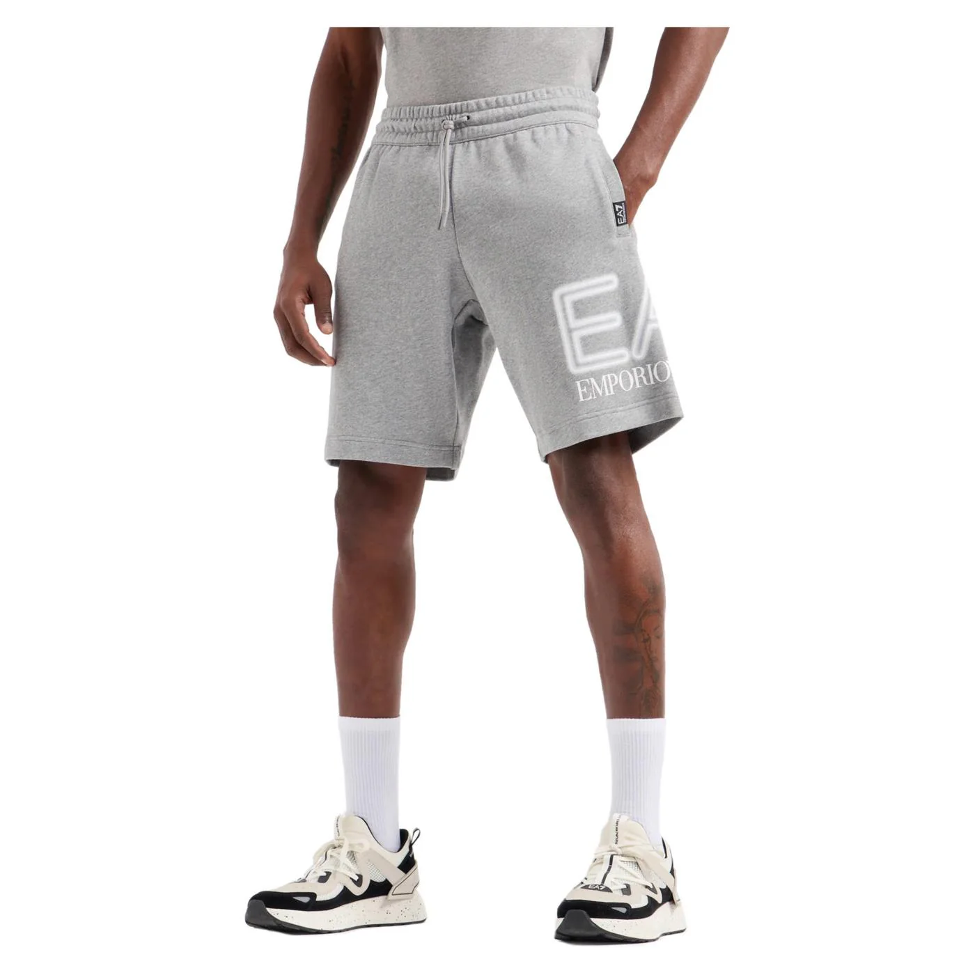 EMPORIO ARMANI 7 EA7 TRAIN LOGO SHORTS - Image 2