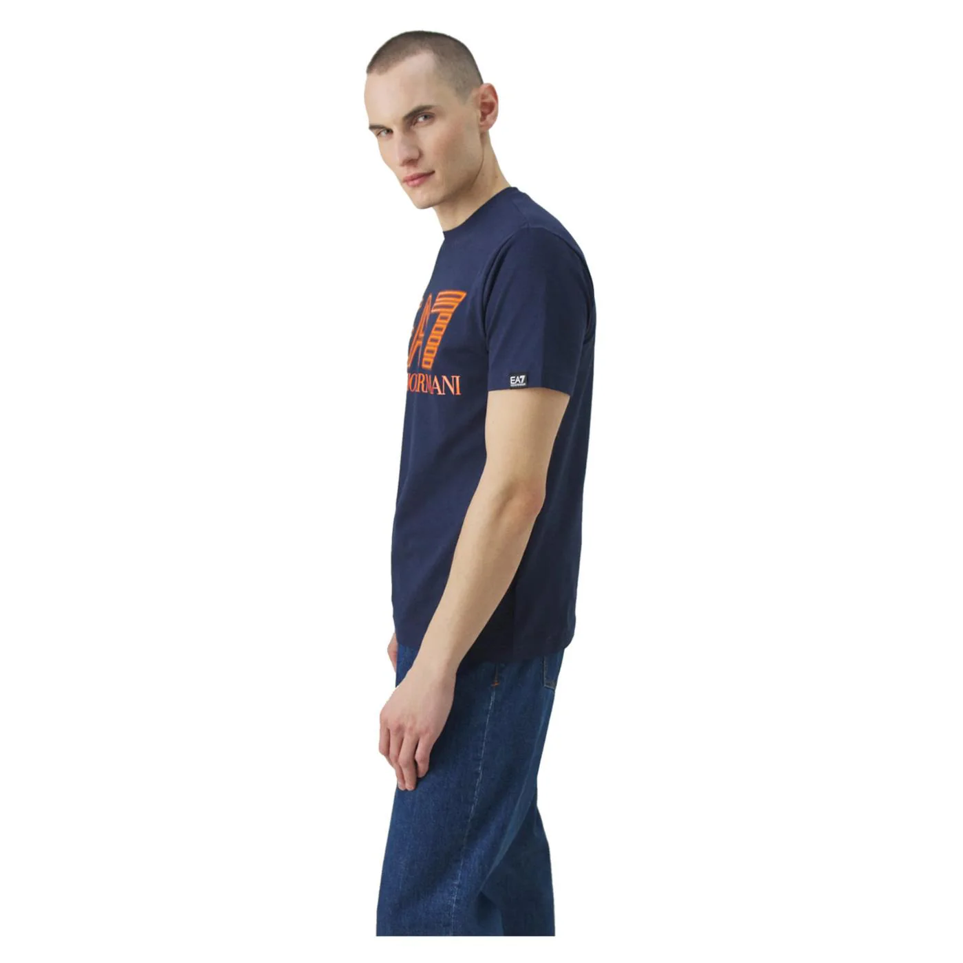 EMPORIO ARMANI 7 EA7 TRAIN LOGO SS TEE - Image 3
