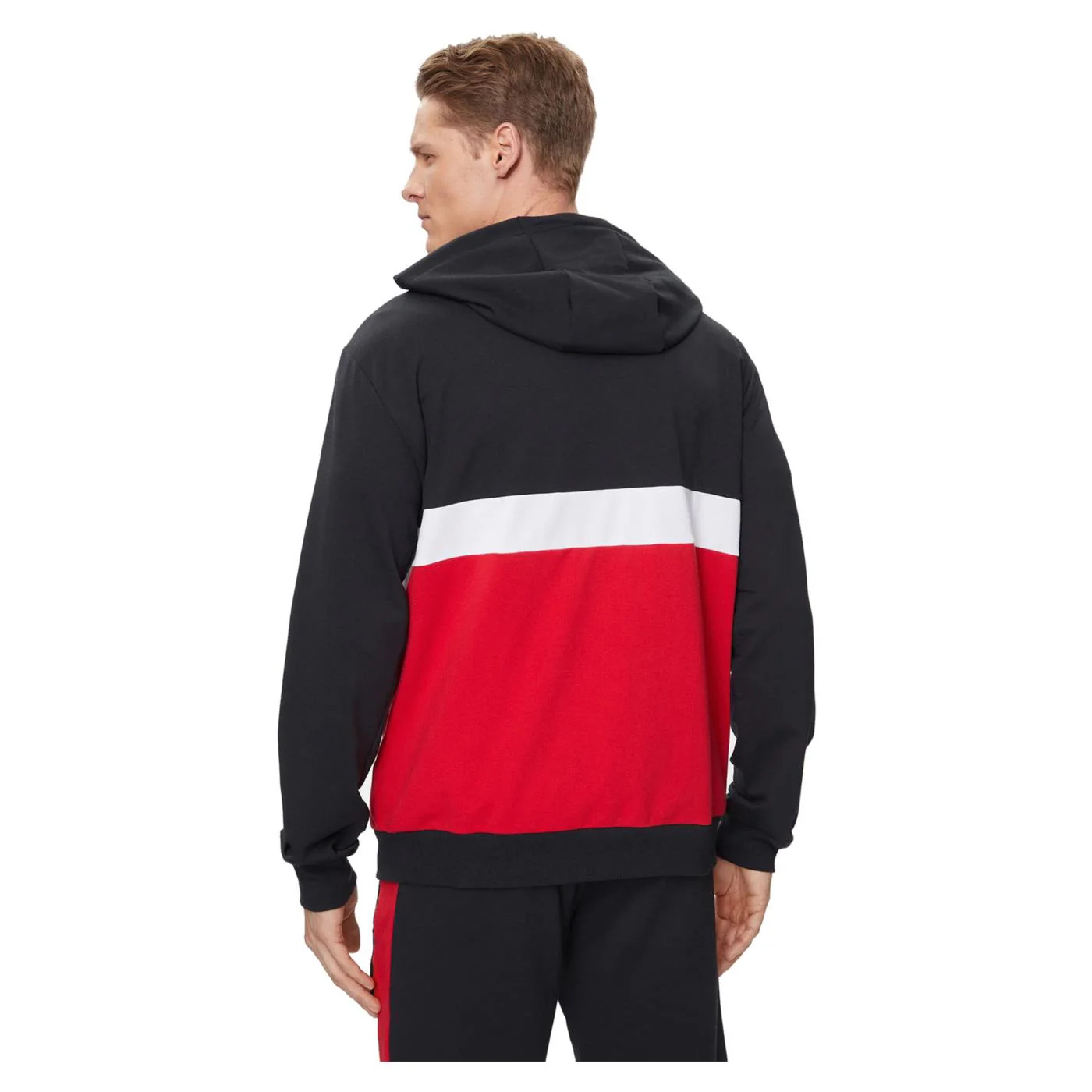 EMPORIO ARMANI 7 EA7 TRAIN SUMMER BLOCK HOODIE - Image 4