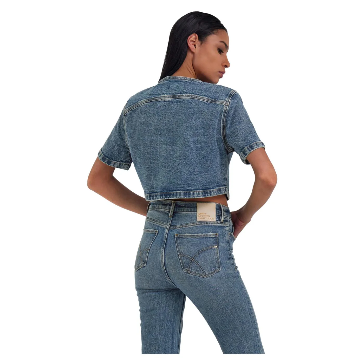 GAS ELEN CROPPED DENIM JACKET - Image 4