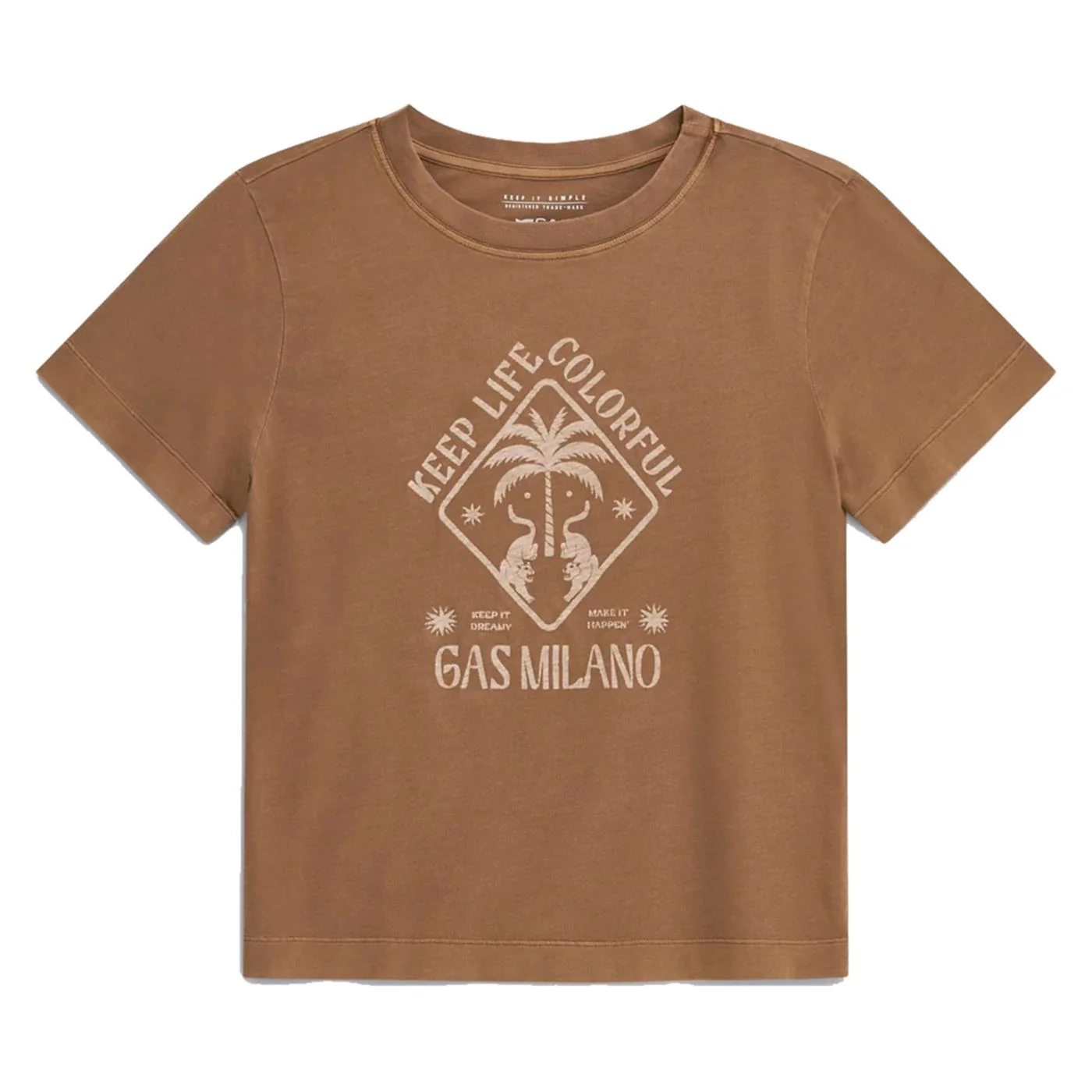 GAS T-SHIRT W IRIN COLORFUL