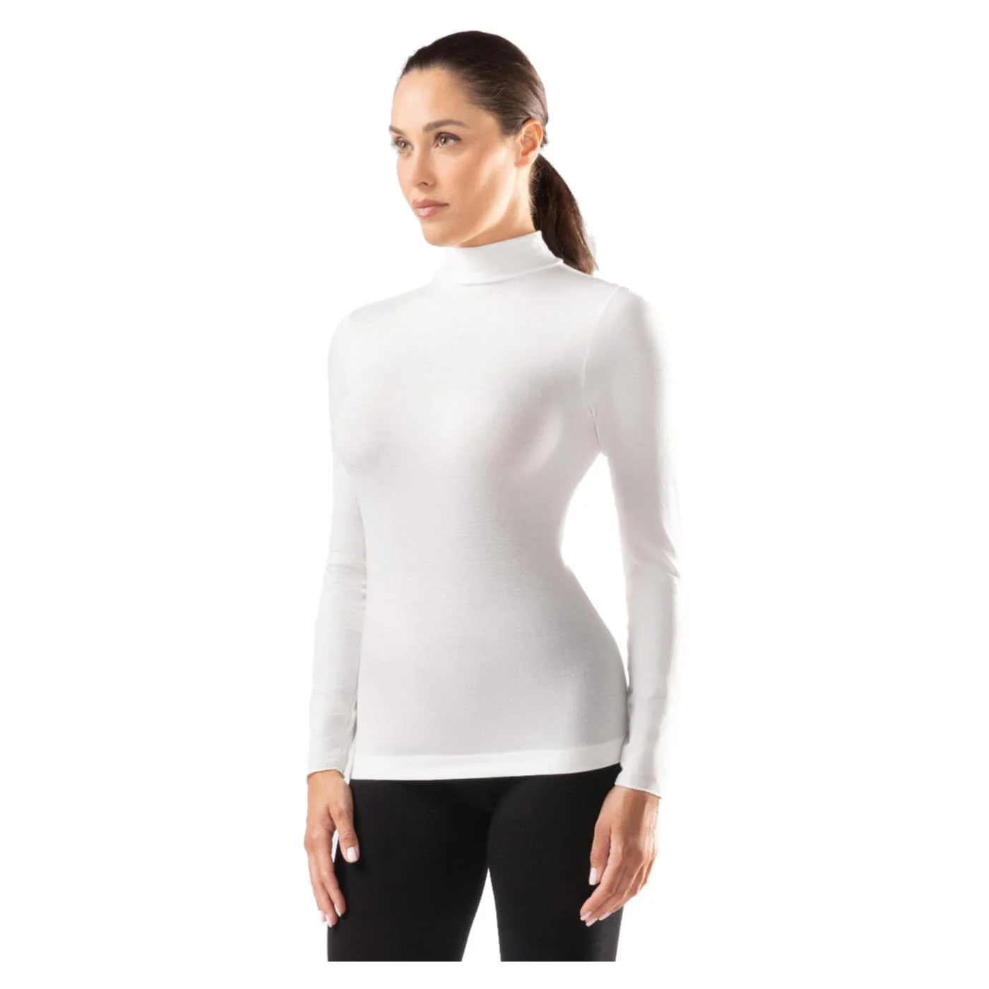 IRON-IC CASHMERE TURTLE LS WOMAN