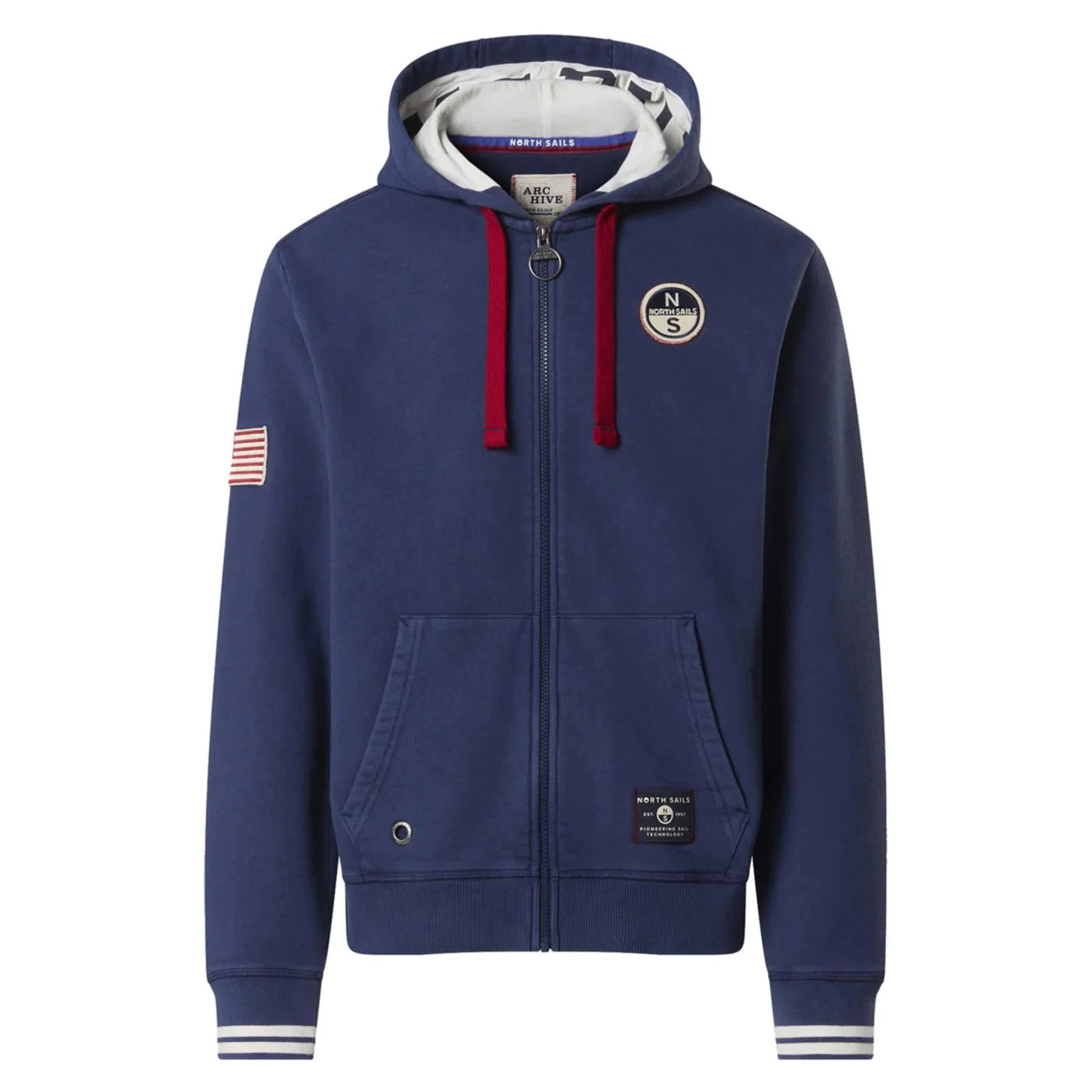 NORTH SAILS FELPA FULL ZIP CAPPUCCIO - Image 3