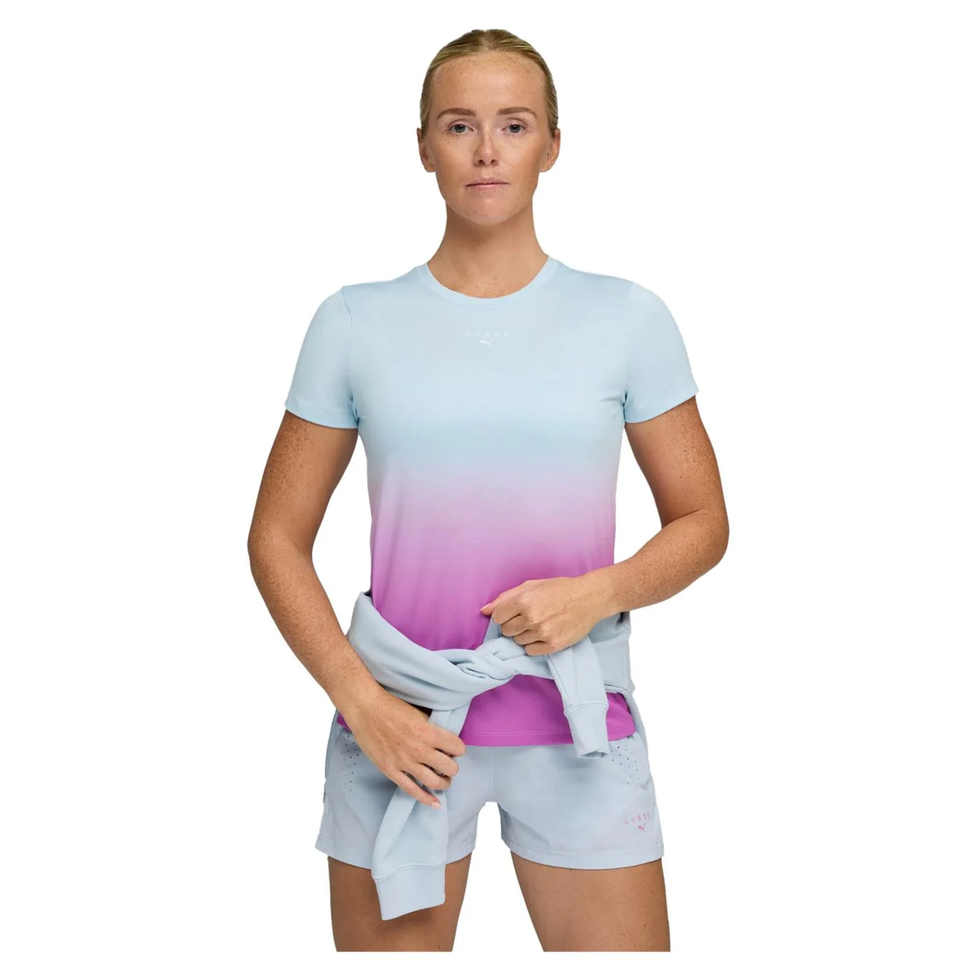 PUMA W HYROX POLY GRAPHIC TEE