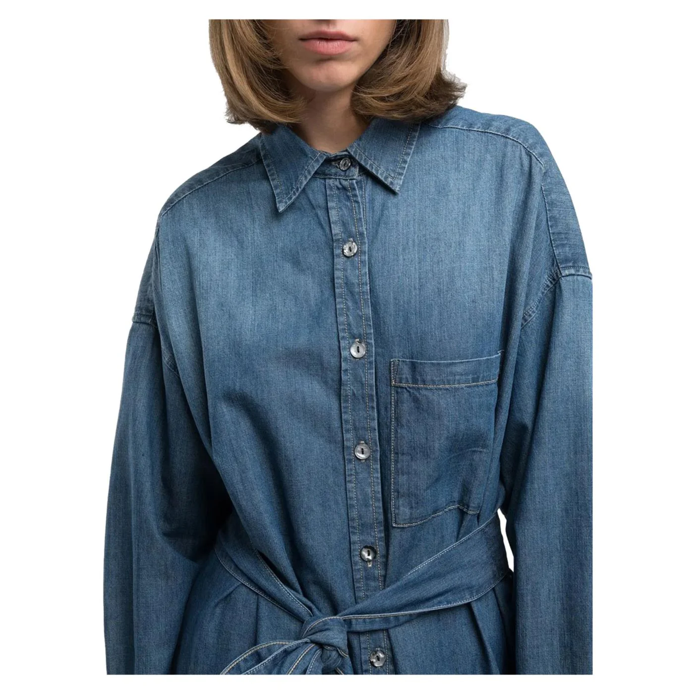 REPLAY ABITO CHEMISIER MID DENIM - Image 3