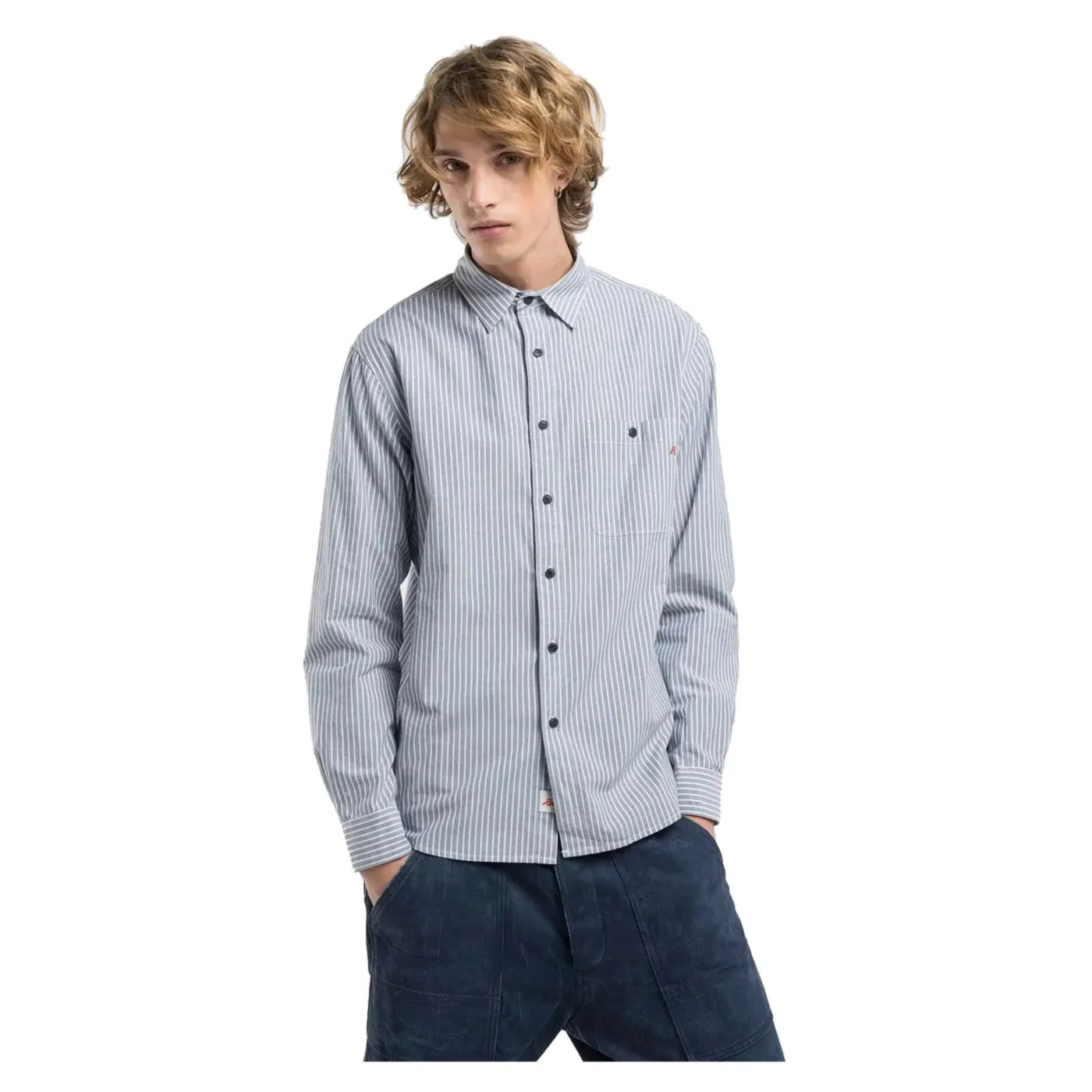 REPLAY CAMICIA REGULAR FIT RIGHE