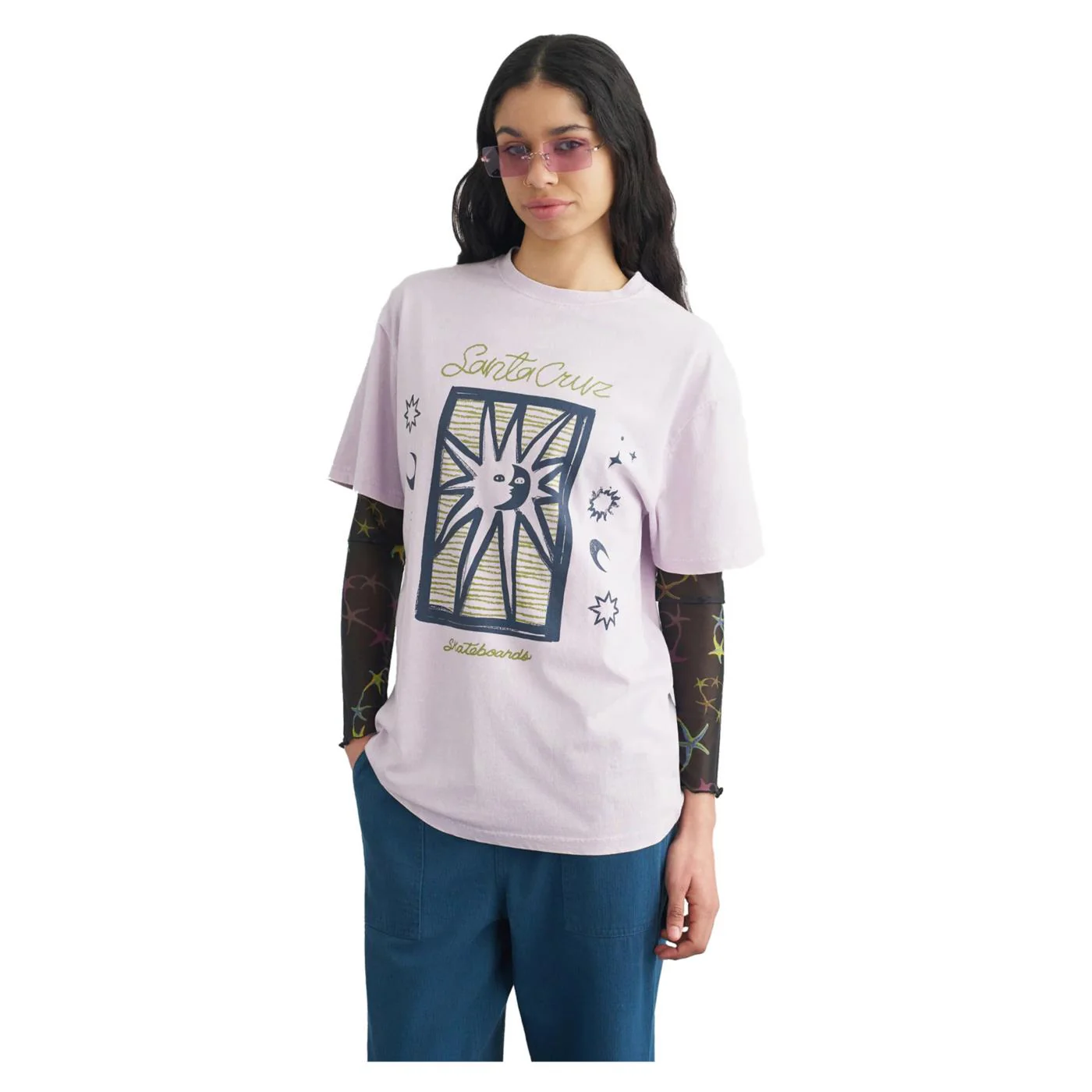 SANTA CRUZ SUN STAMP SCRIPT W TEE