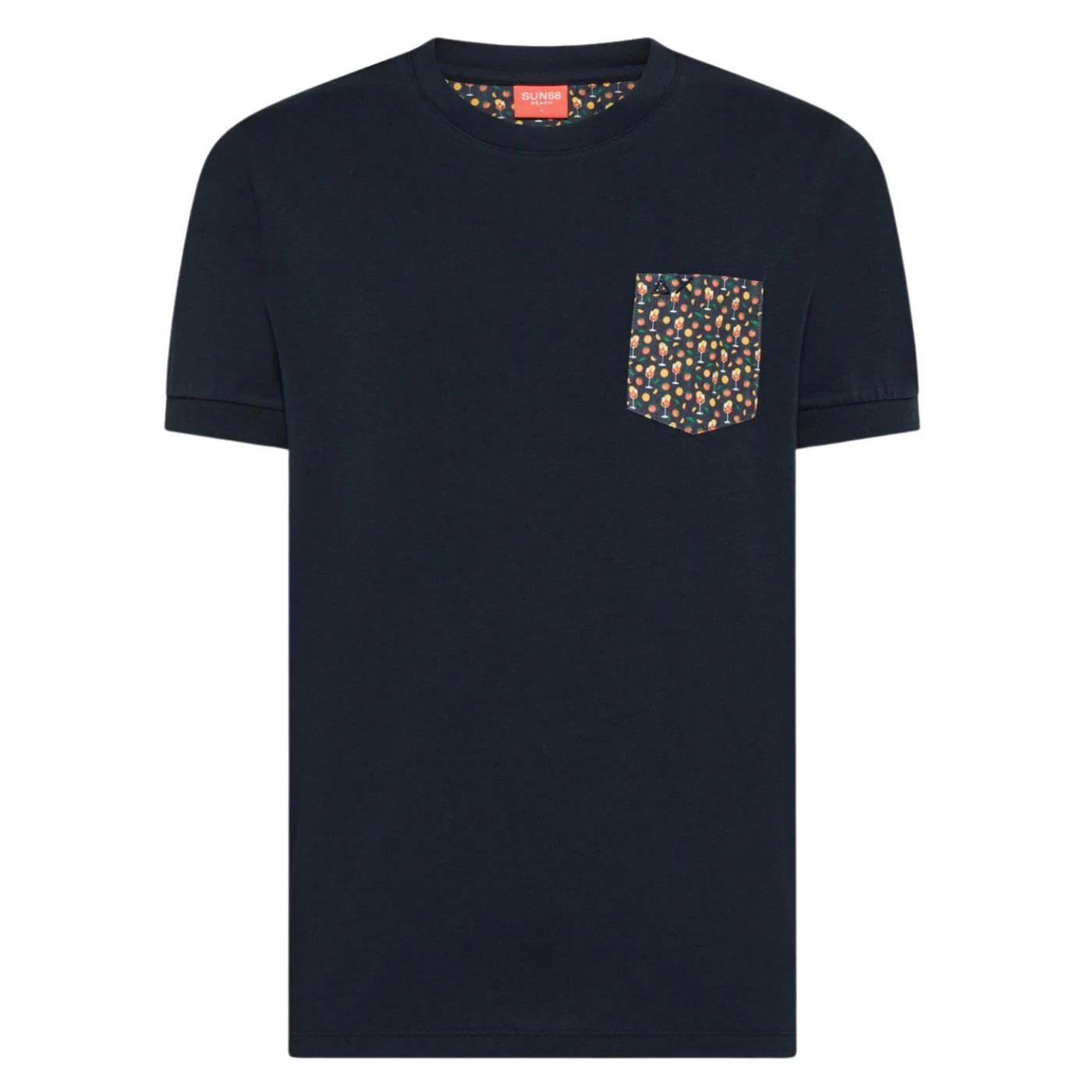 SUN68 T-SHIRT POCKET BEACH