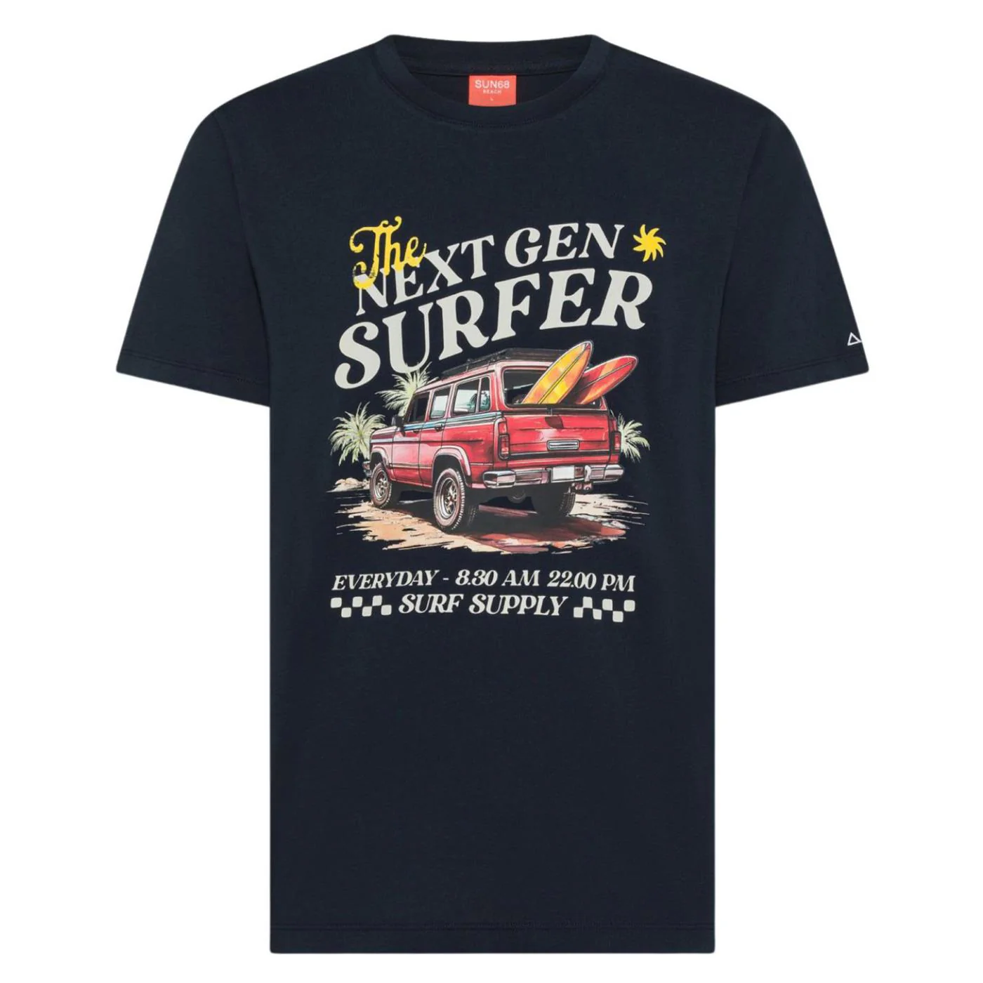 SUN68 T-SHIRT PRINTED BEACH