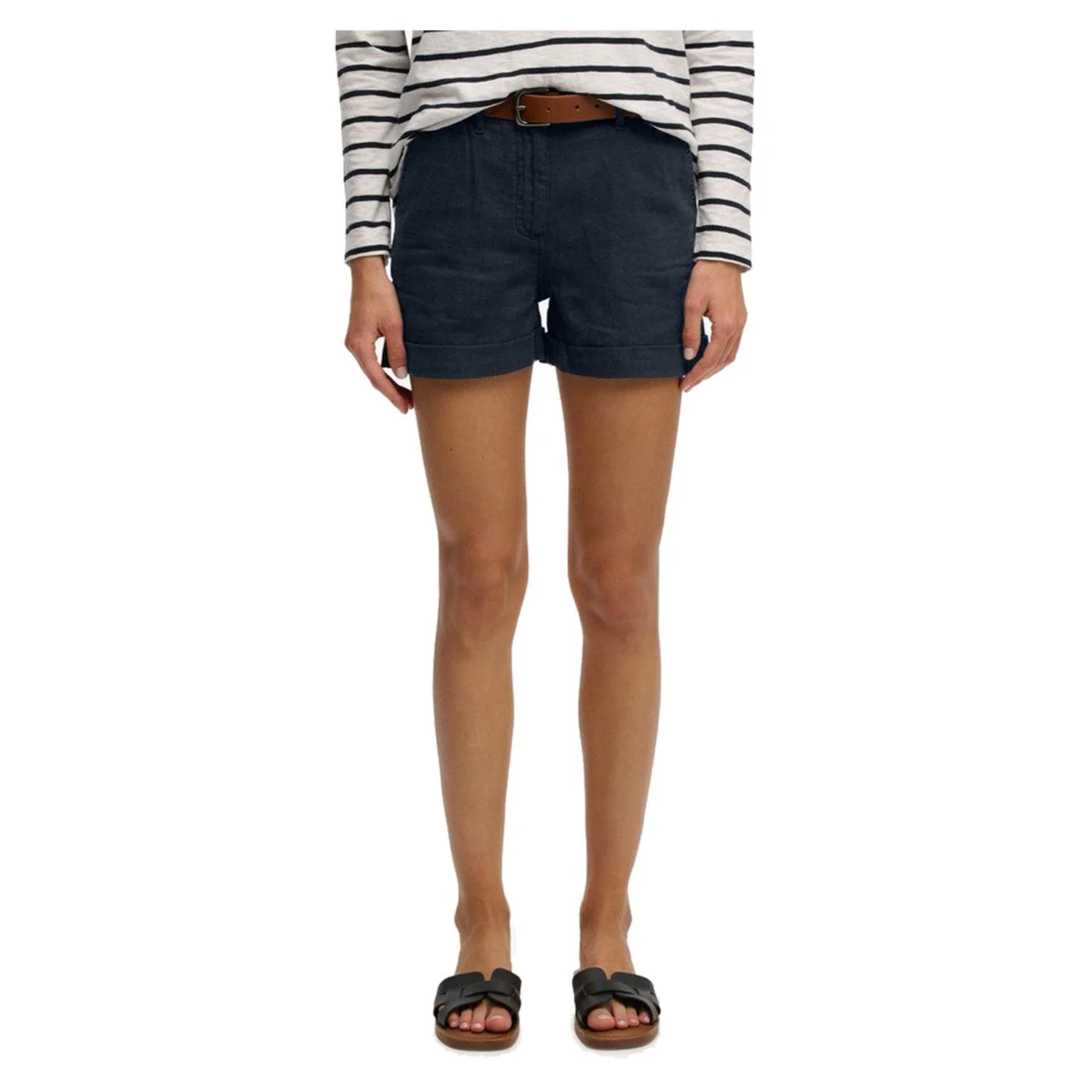 SUPERDRY MID RISE LINEN SHORT