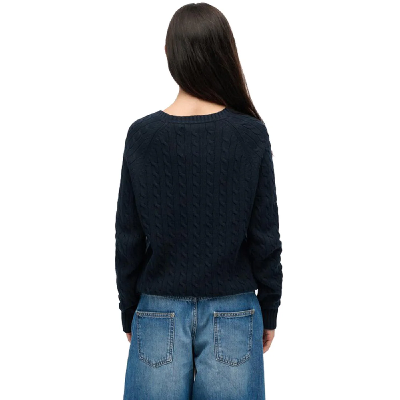 SUPERDRY SLOUCHY CABLE FLAG KNIT W - Image 3