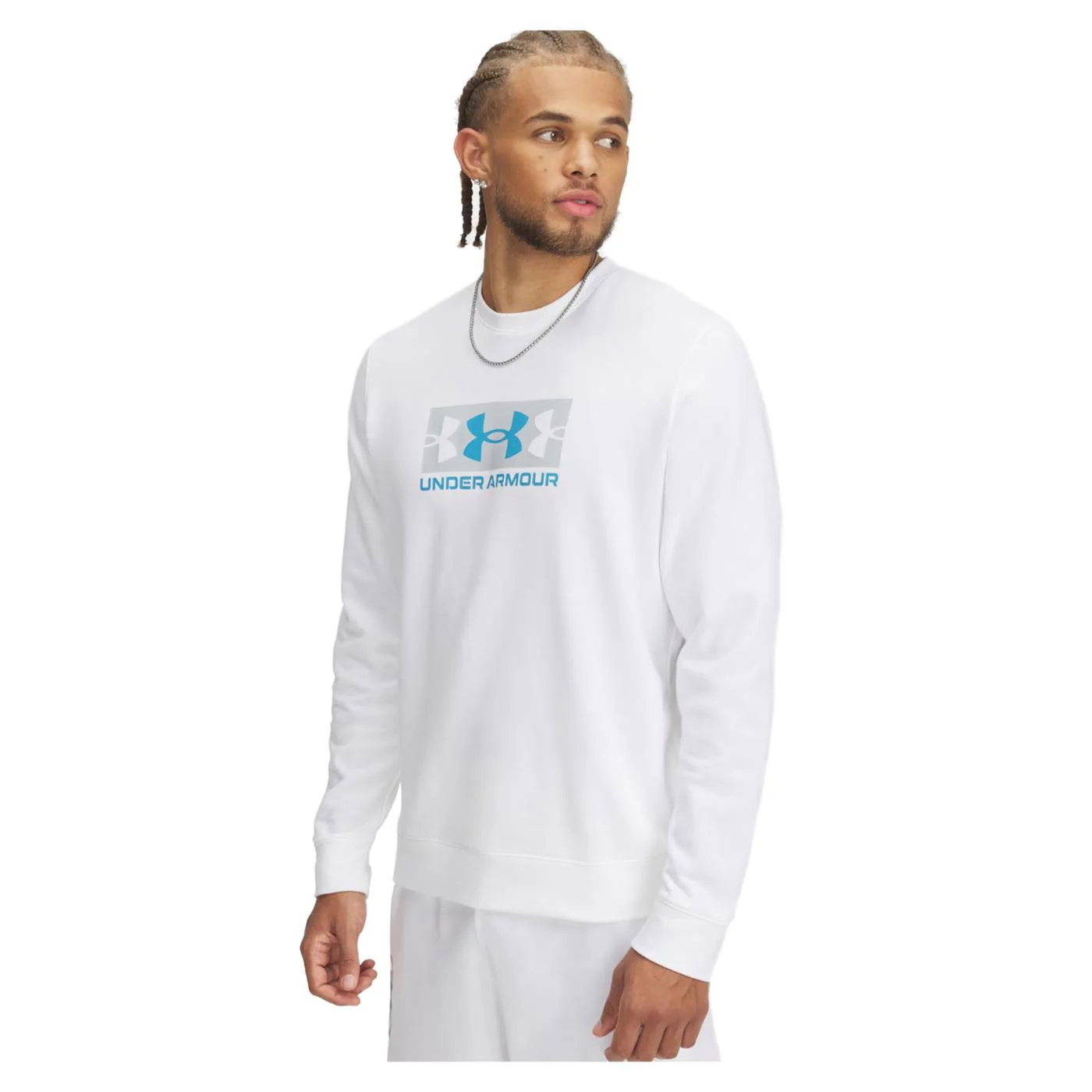 UNDER ARMOUR RIVAL TERRY LOGO CREW