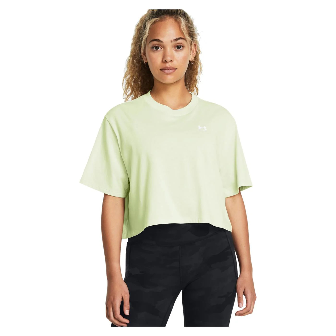 UNDER ARMOUR W BOXY CROP LOGO SS TEE - Image 3